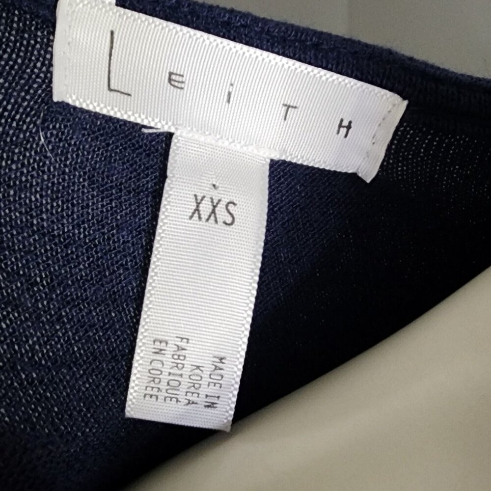 Leith Solid All Dark Blue Sleeveless Pullover Ruc… - image 5
